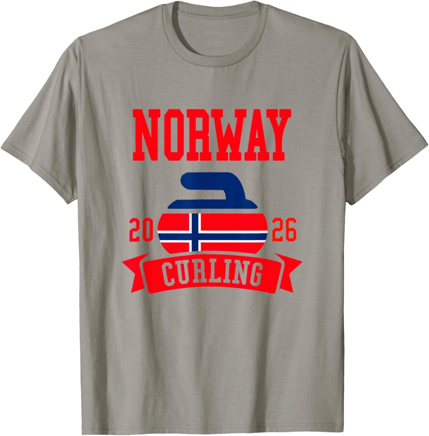Norway Curling 2026 Norwegian Sports Lover Winter Athletic T-Shirt - T-Shirt | Sand