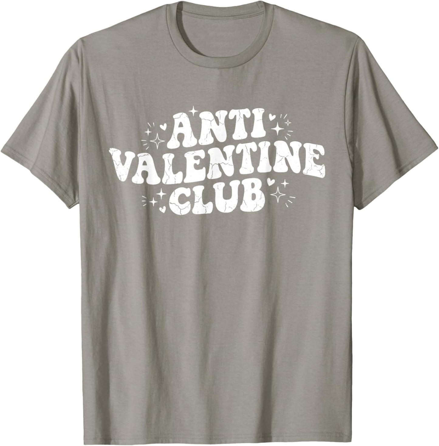 Funny Valentine's Day Friends Group Anti Valentine Club T-Shirt - T-Shirt | Sand