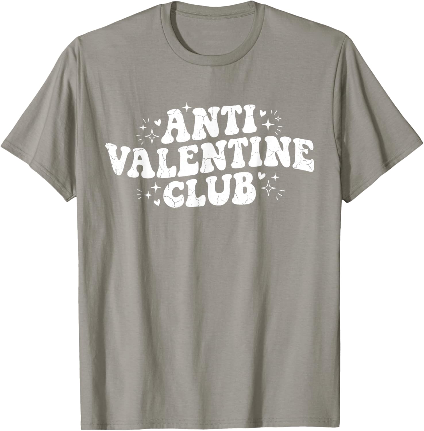 Funny Valentine's Day Friends Group Anti Valentine Club T-Shirt - T-Shirt | Sand