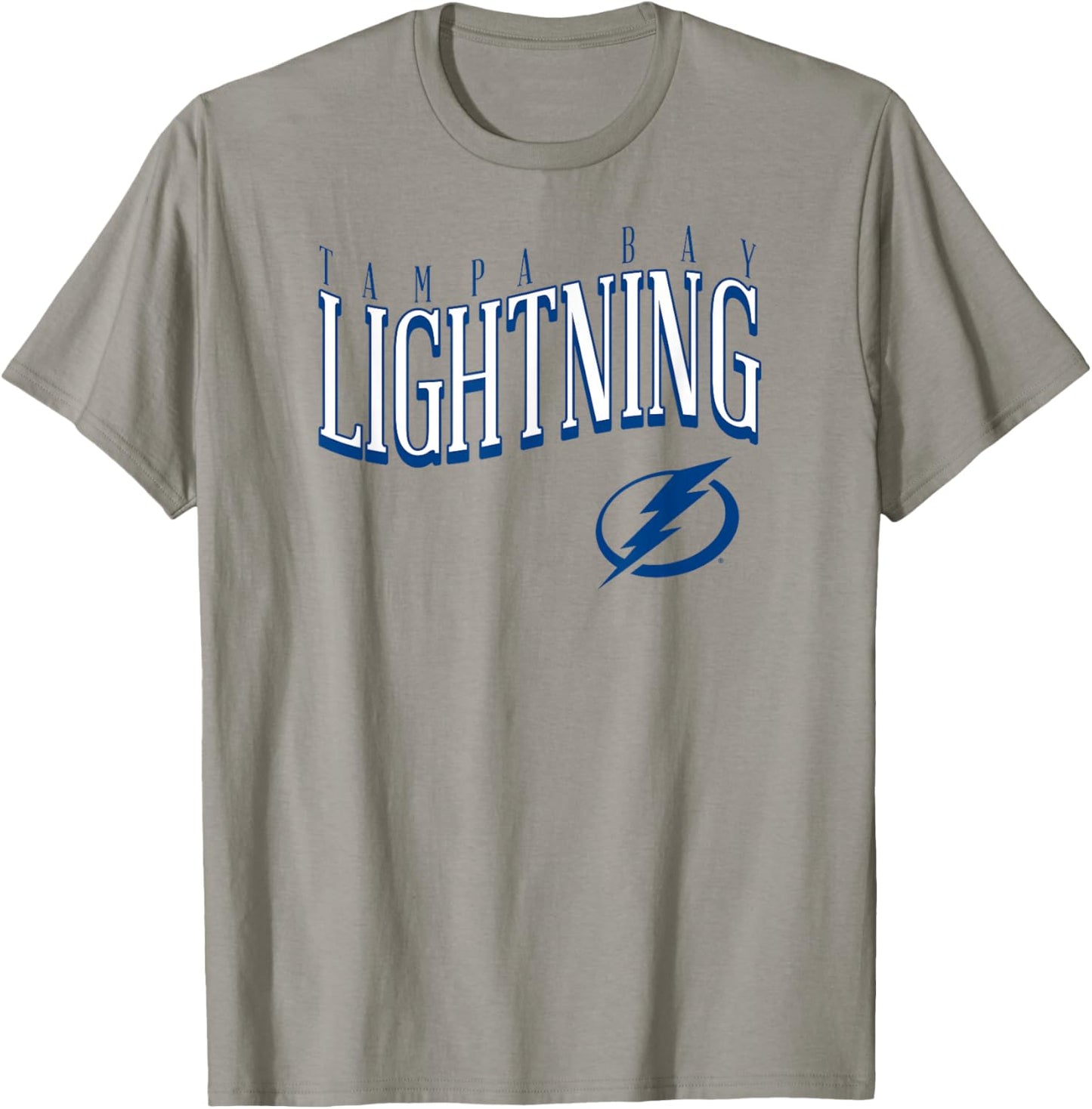 Tampa Bay Lightning Wave Gray NHL Officially Licensed T-Shirt - T-Shirt | Sand