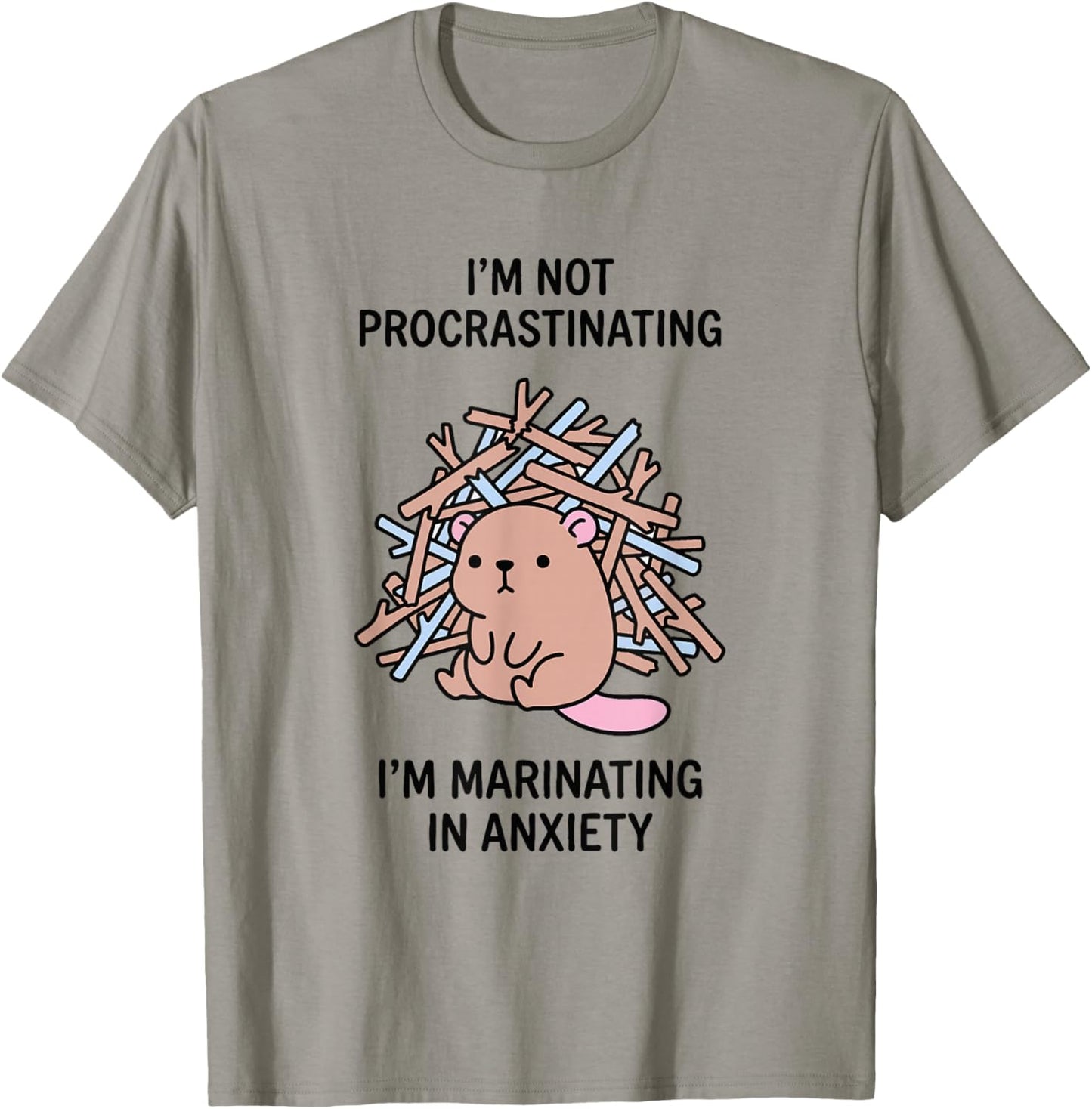 Funny Beaver Meme Kawaii Sarcastic Humor Women Girls T-Shirt - T-Shirt | Sand