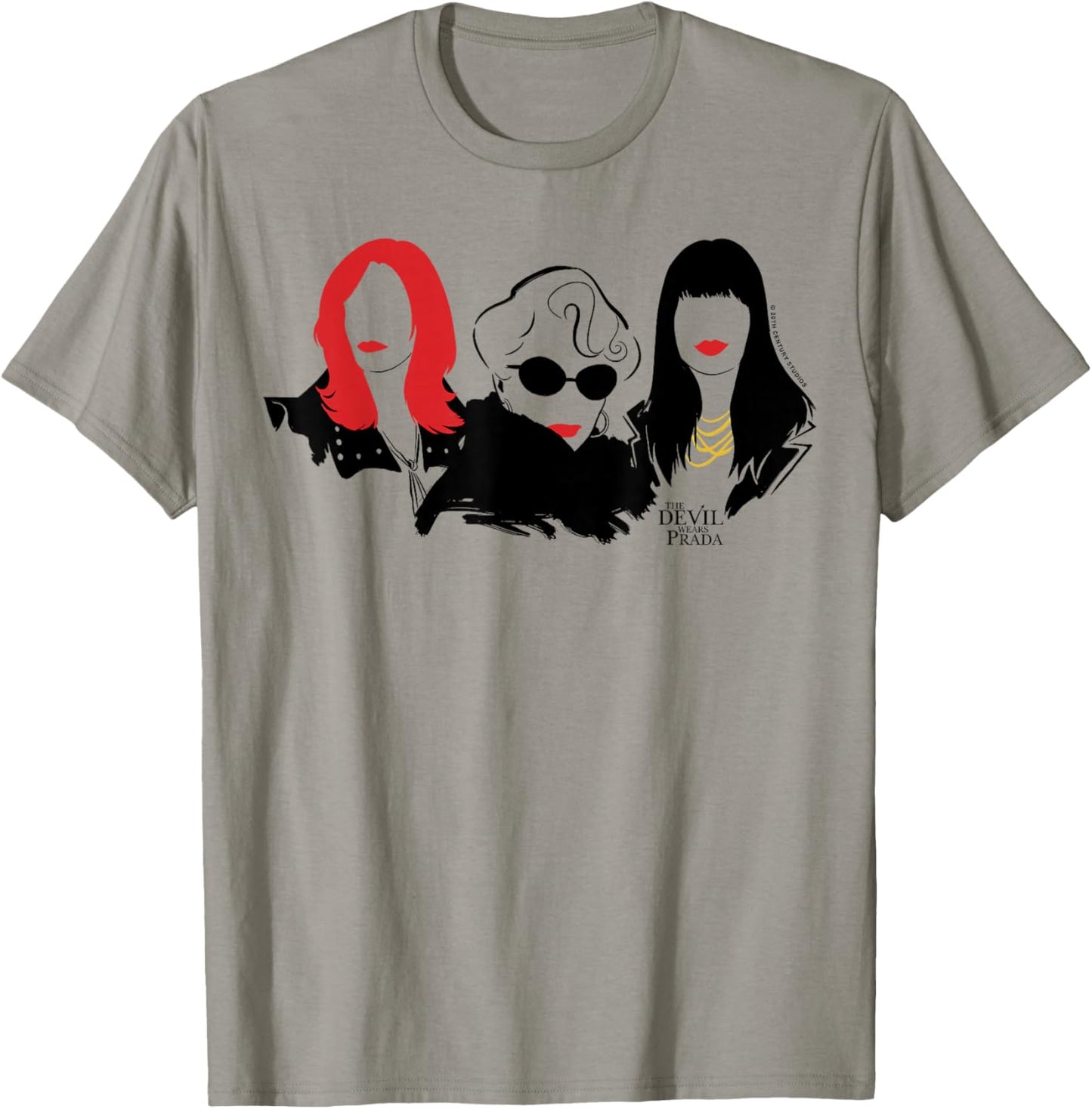The Devil Wears Prada Red Lip Trio T-Shirt - T-Shirt | Sand