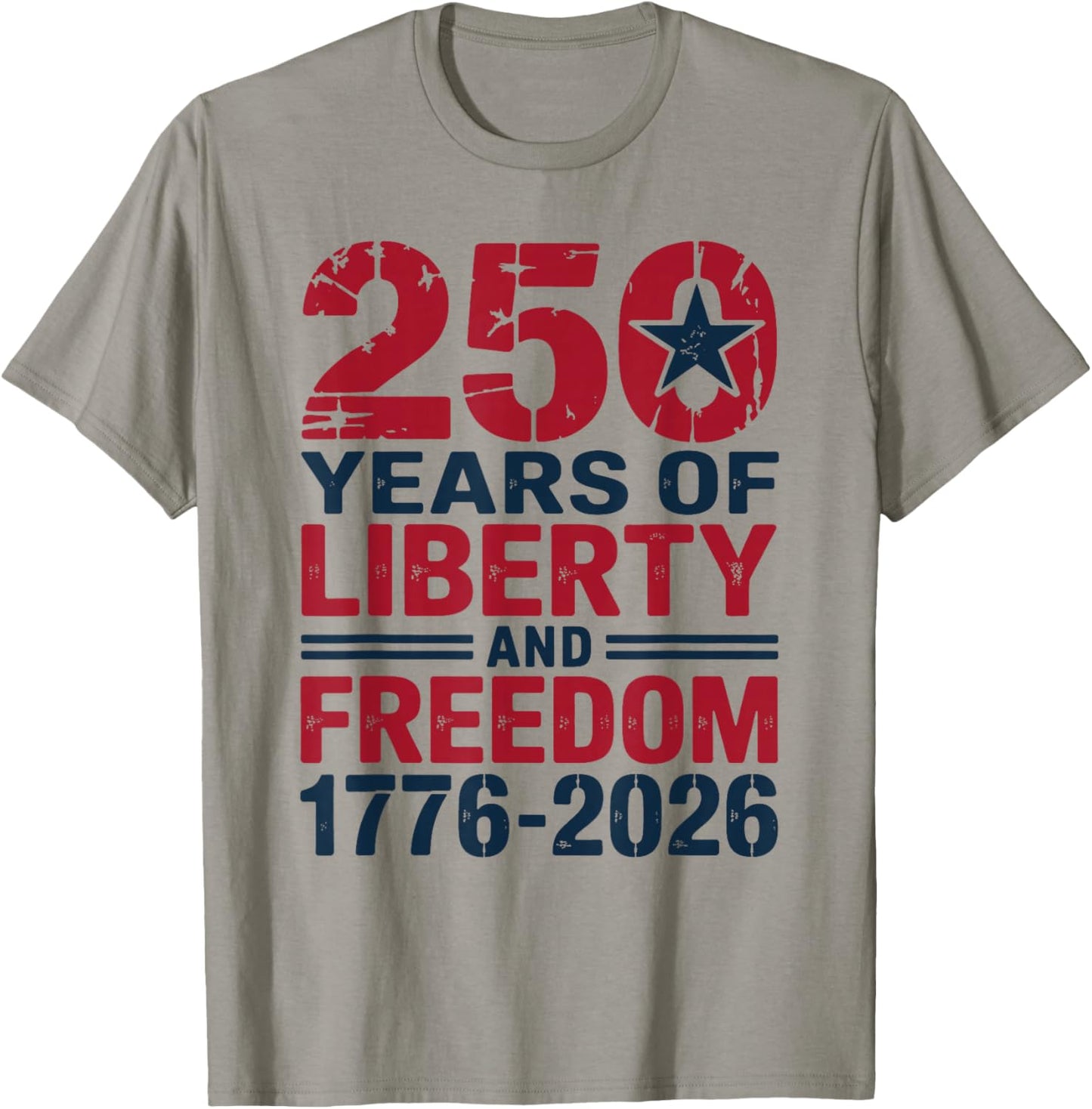 250th 4th of July - 250 Years of Freedom USA T-Shirt - T-Shirt | Sand