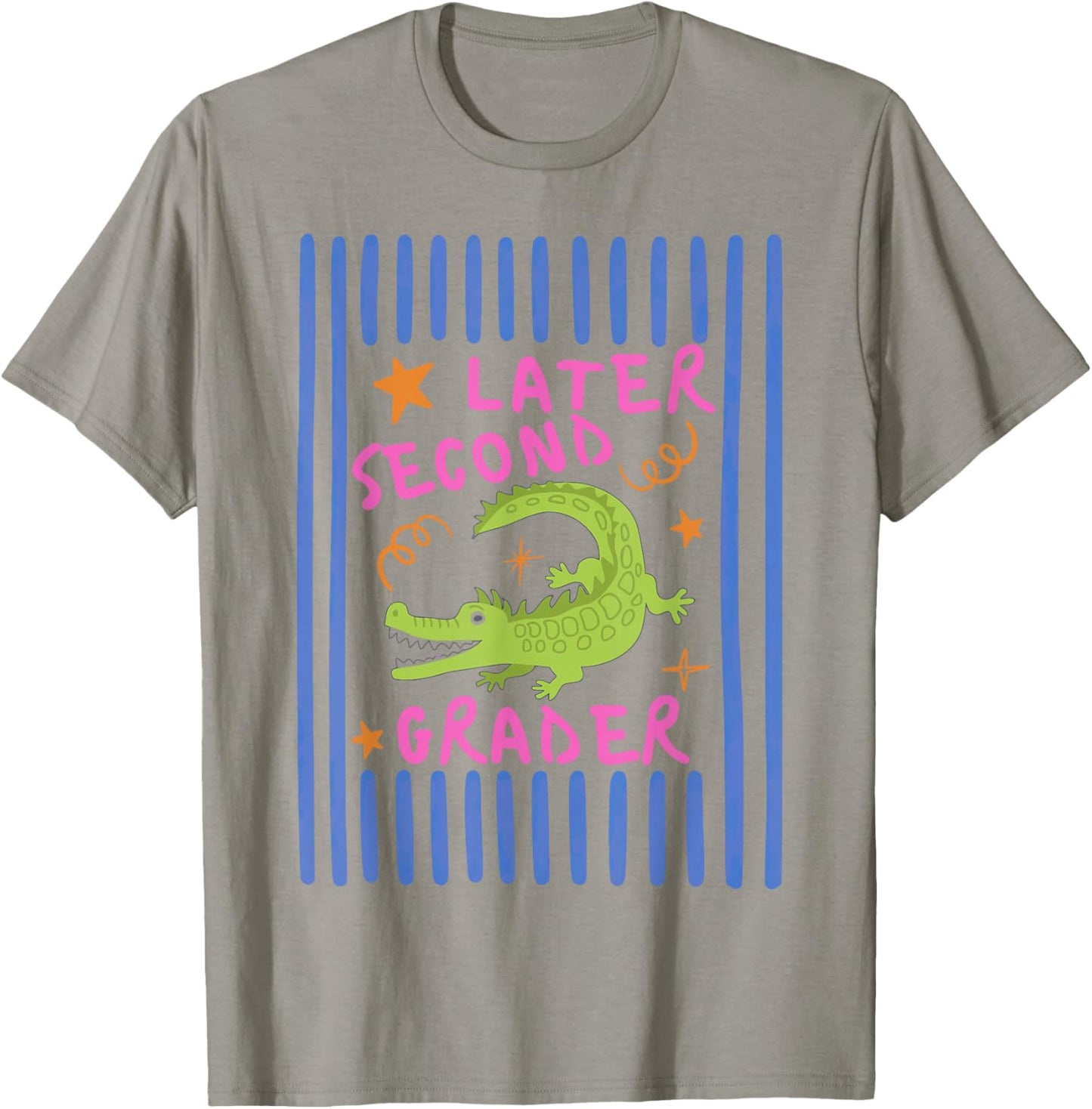 Last Day of School Later Second Grader Alligator T-Shirt - T-Shirt | Sand