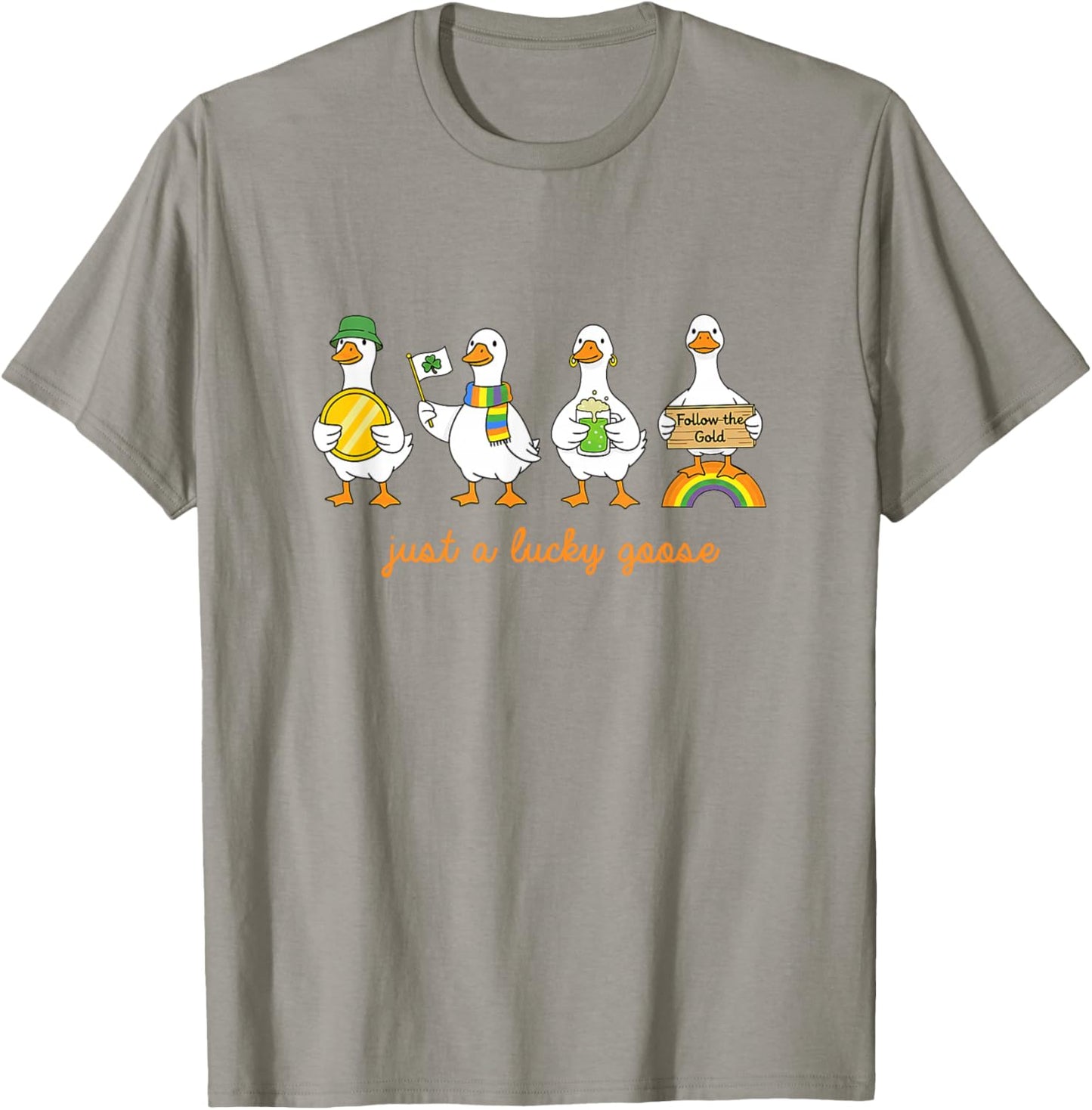 Lucky Geese Golden Coin St. Patrick’s Day Shenanigans T-Shirt - T-Shirt | Sand