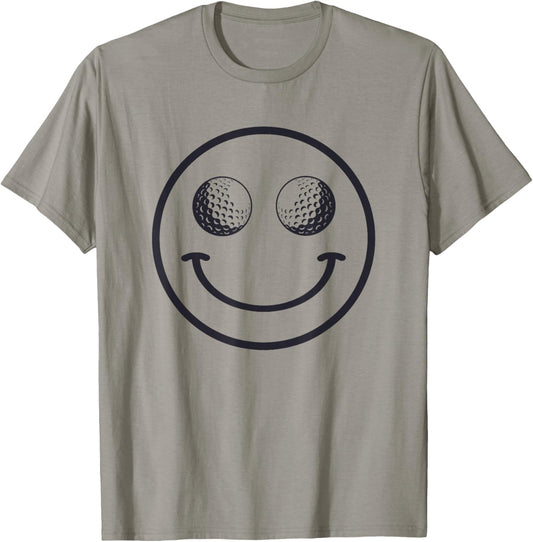 Funny Smile Golf Ball Men Women Cute Player Golfer T-Shirt - T-Shirt | Sand