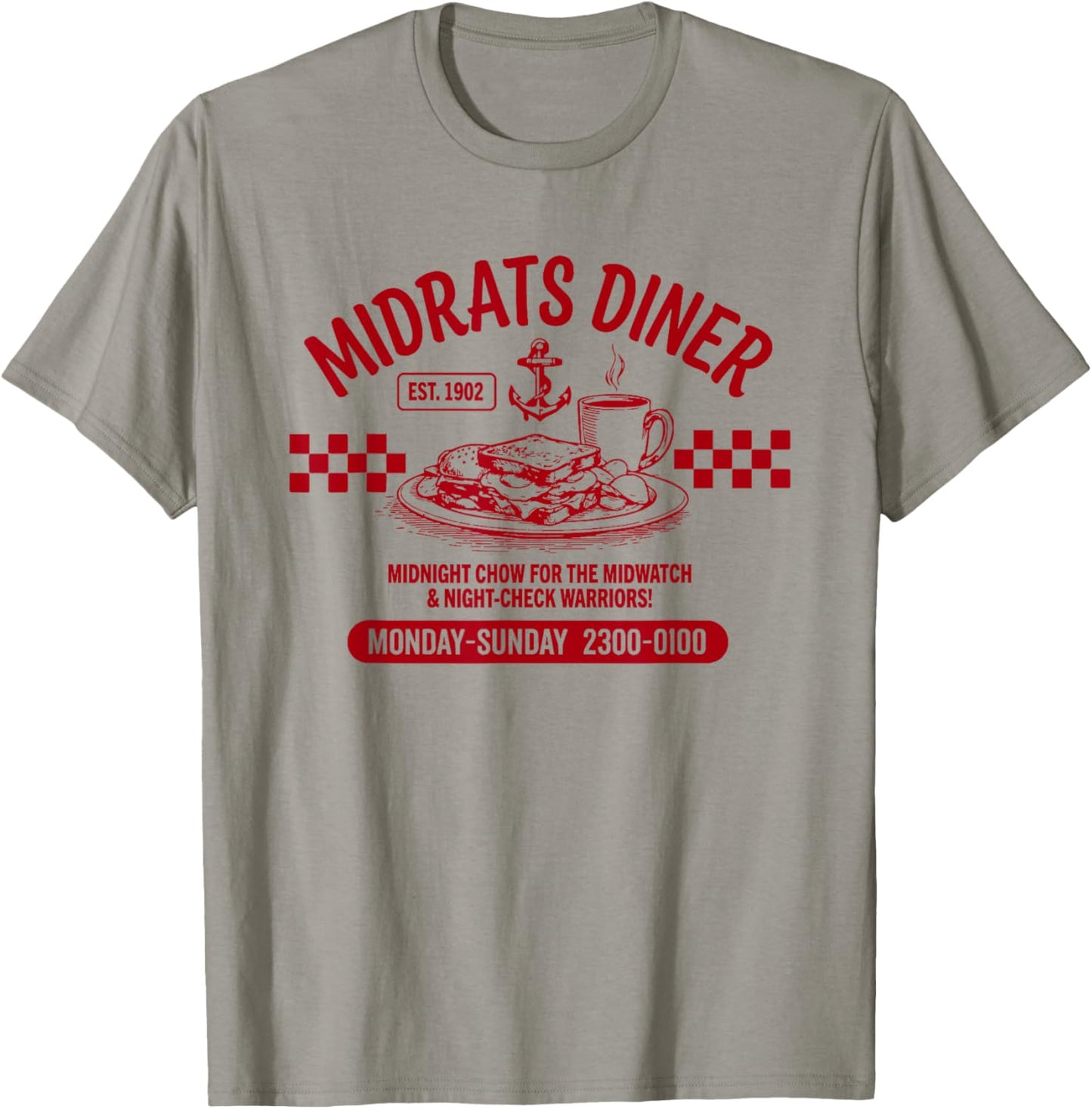 Midrats Diner Funny Sailor Humor Design T-Shirt - T-Shirt | Sand