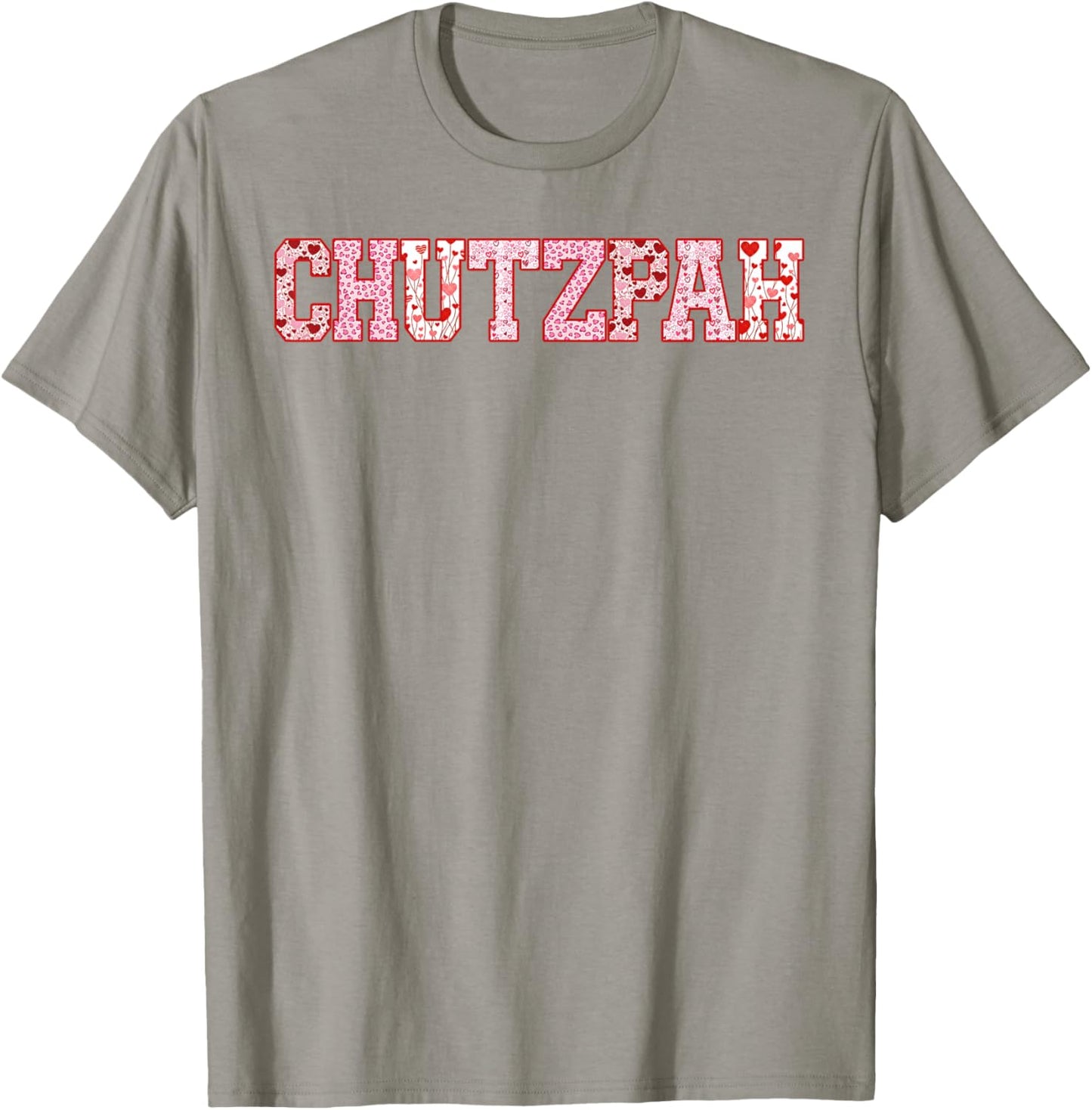 Chutzpah Retro Funny Cute Valentine Jewish Humor Couples T-Shirt - T-Shirt | Sand