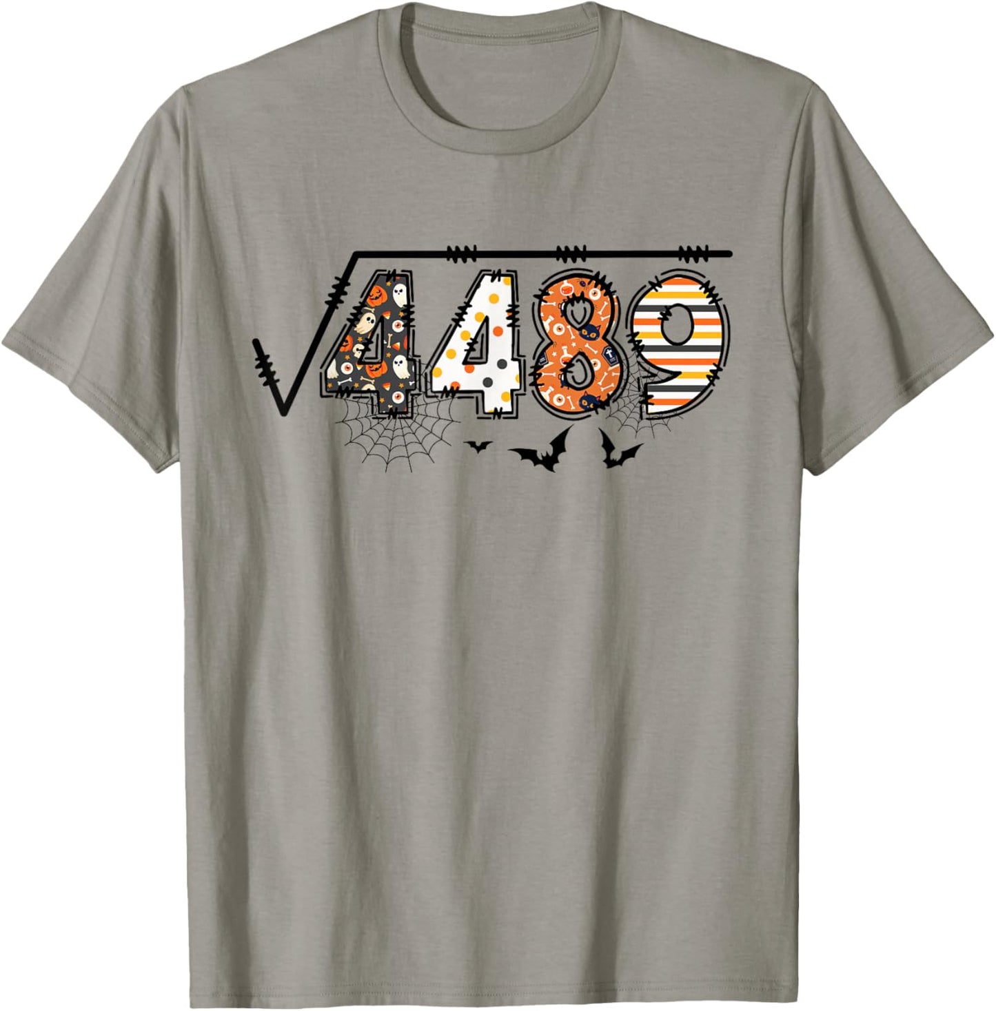 Funny 6 7 Square Root of 4489 Slang Math Teacher Halloween T-Shirt - T-Shirt | Sand