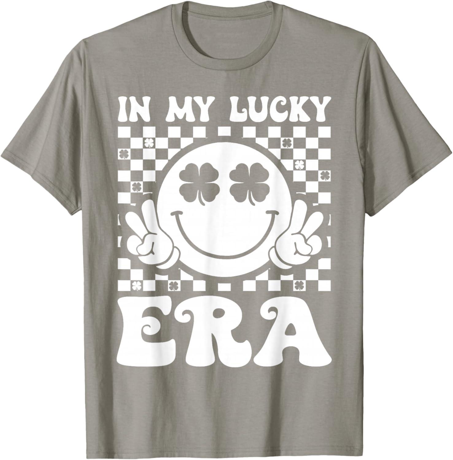 Groovy in My Lucky Era St Patricks Day Shamrock Men Women T-Shirt - T-Shirt | Sand