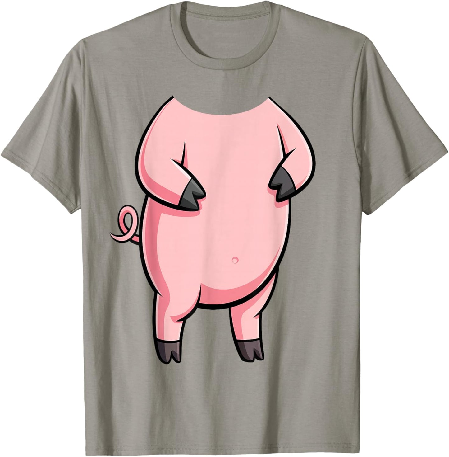 Pig Shirt Adult Kids Men Women Pink Body Pig Costume T-Shirt - T-Shirt | Sand
