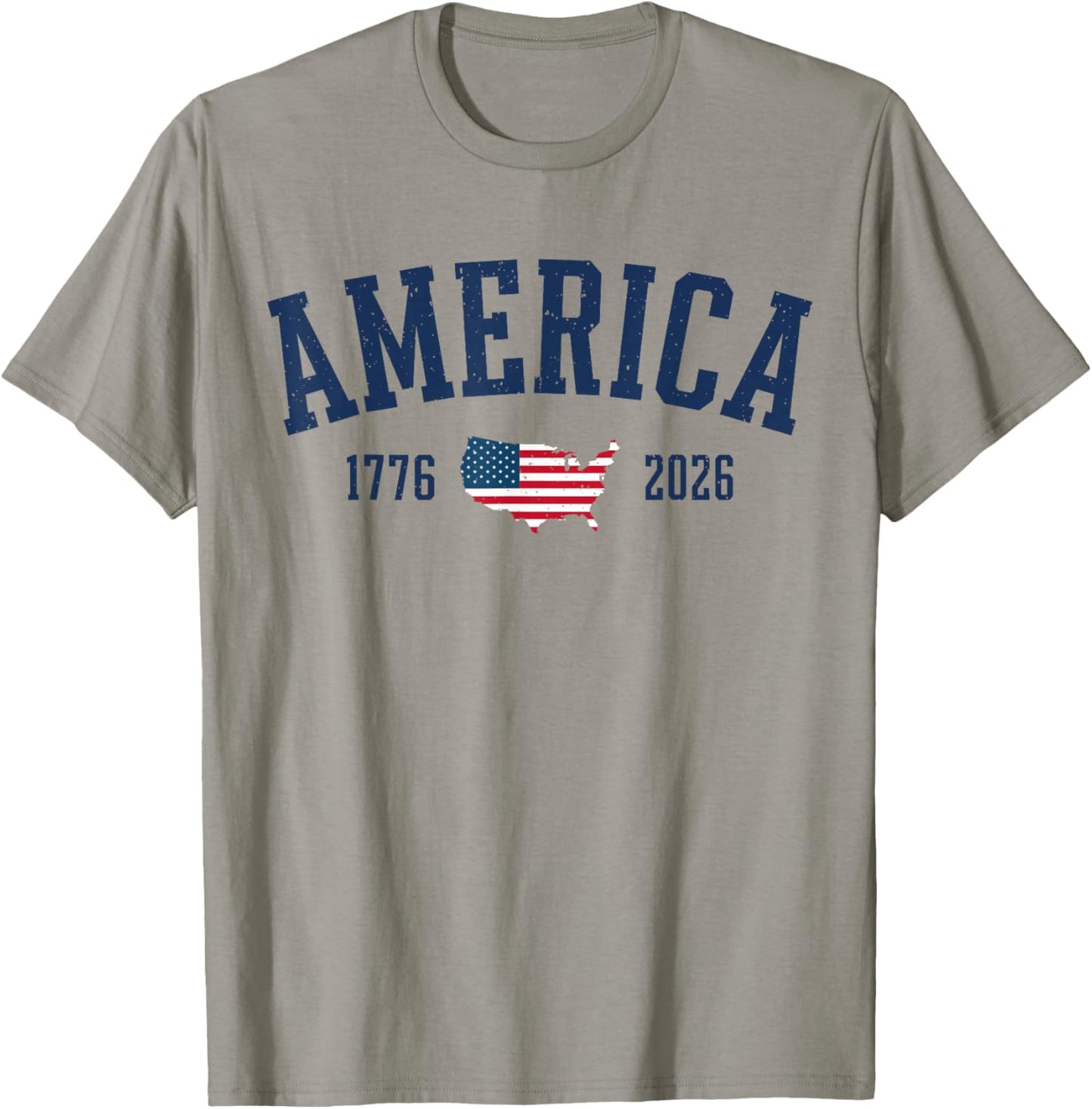 4th of July American Flag Vintage 250 Years 1776 2026 USA T-Shirt - T-Shirt | Sand