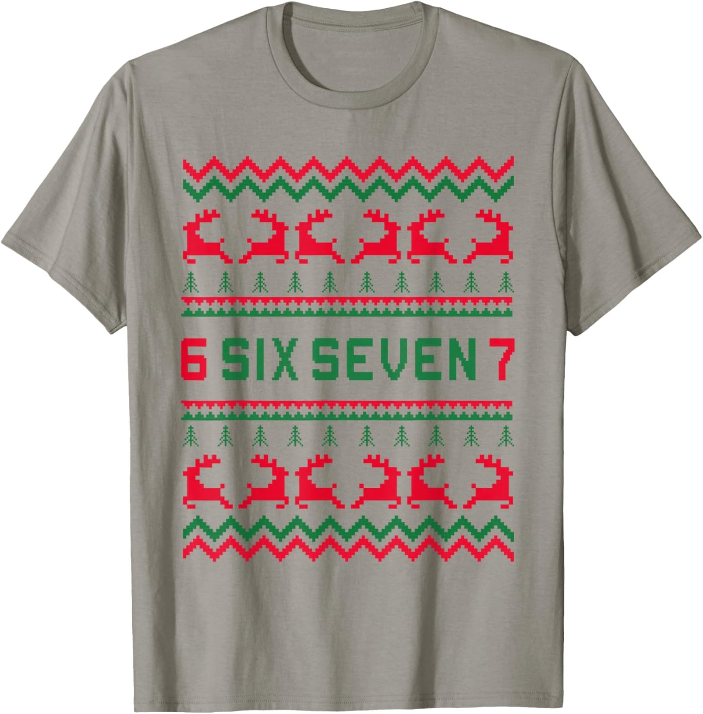6 7 67 Six Seven Funny Ugly Christmas Sweater for Boys T-Shirt - T-Shirt | Sand