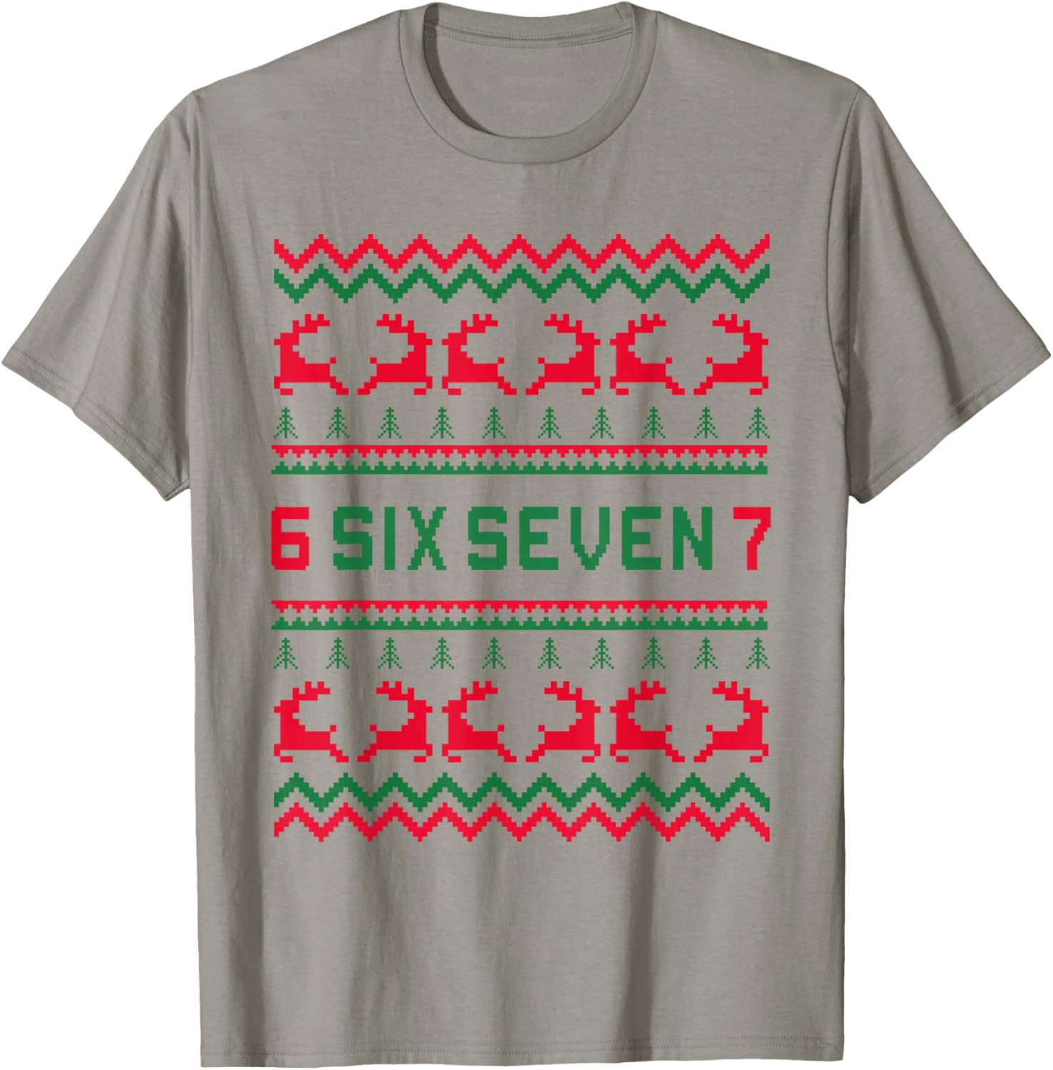 6 7 67 Six Seven Funny Ugly Christmas Sweater for Boys T-Shirt - T-Shirt | Sand