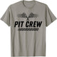 Pit Crew Race Car Checkered Flag Racing Car Family Birthday T-Shirt - T-Shirt | Sand