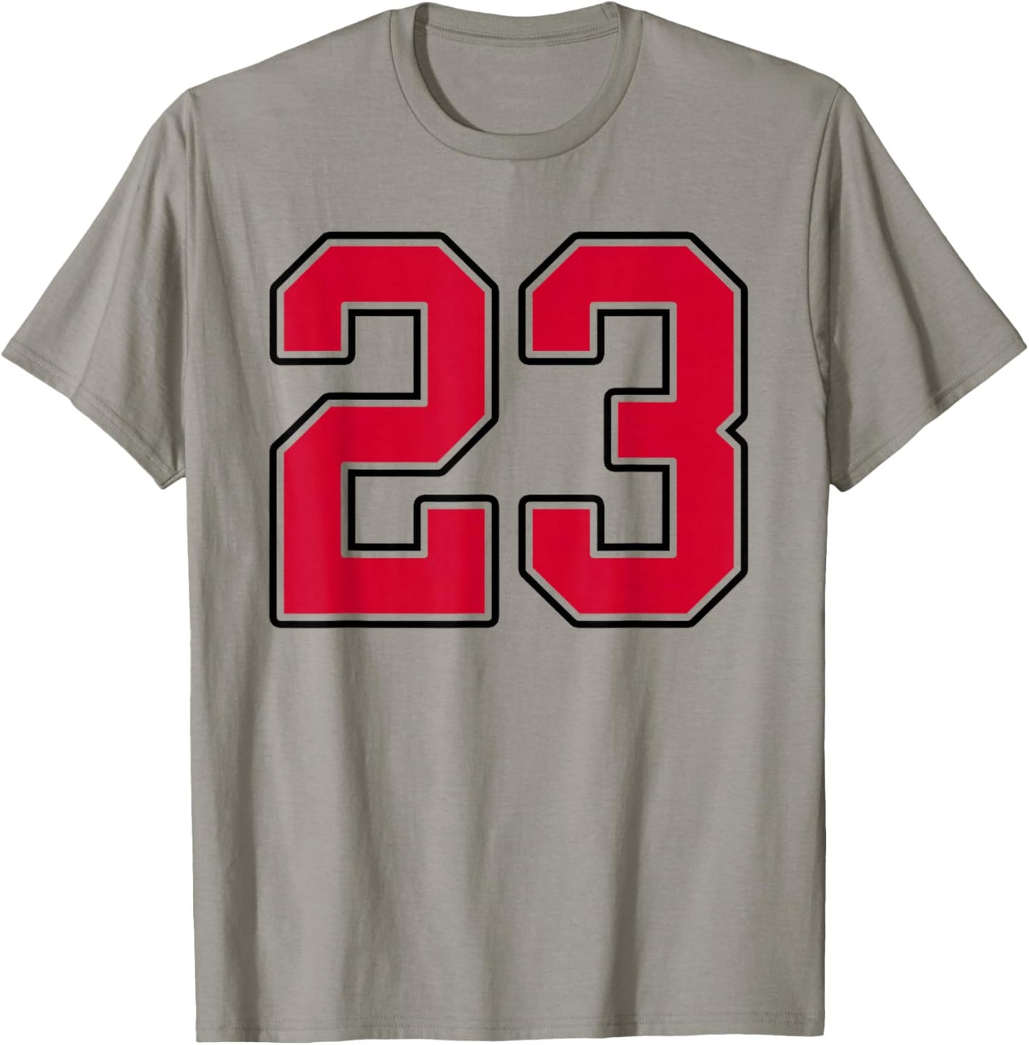 Red and Black Number 23 Jersey Player Uniform #23 T-Shirt - T-Shirt | Sand