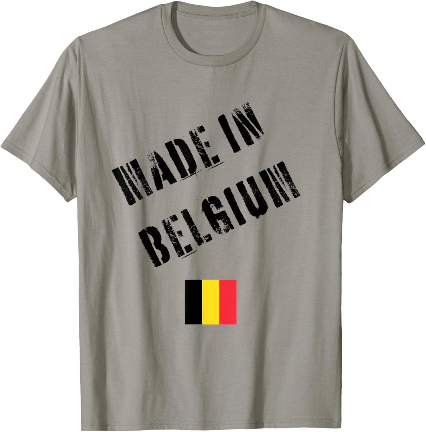 Made in Belgium with Flag Funny T-Shirt - T-Shirt | Sand