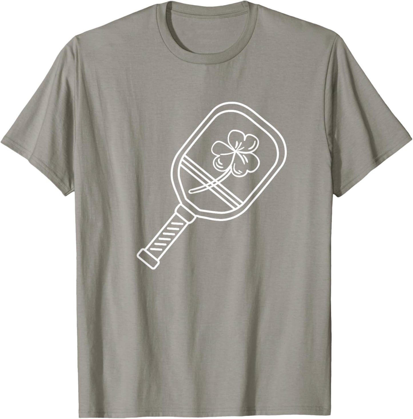 Pickleball Paddle Lucky St. Patrick's Day Shamrock T-Shirt - T-Shirt | Sand