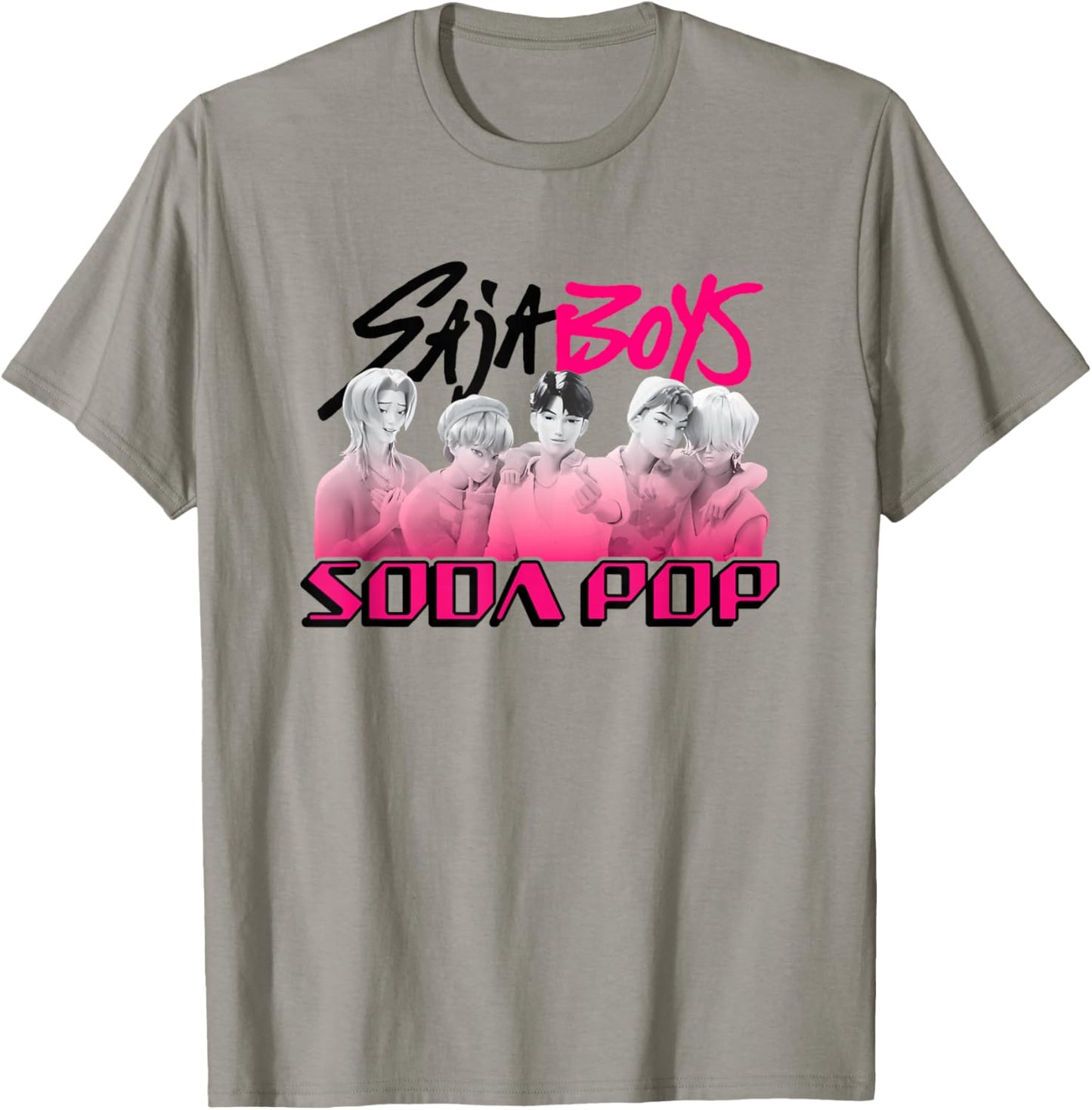 Kpop Demon Hunters Saja Boys Soda Pop Group Shot T-Shirt - T-Shirt | Sand