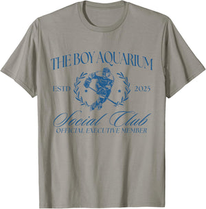 The Boy Aquarium Social Club Funny Hockey Meme T-Shirt - T-Shirt | Sand