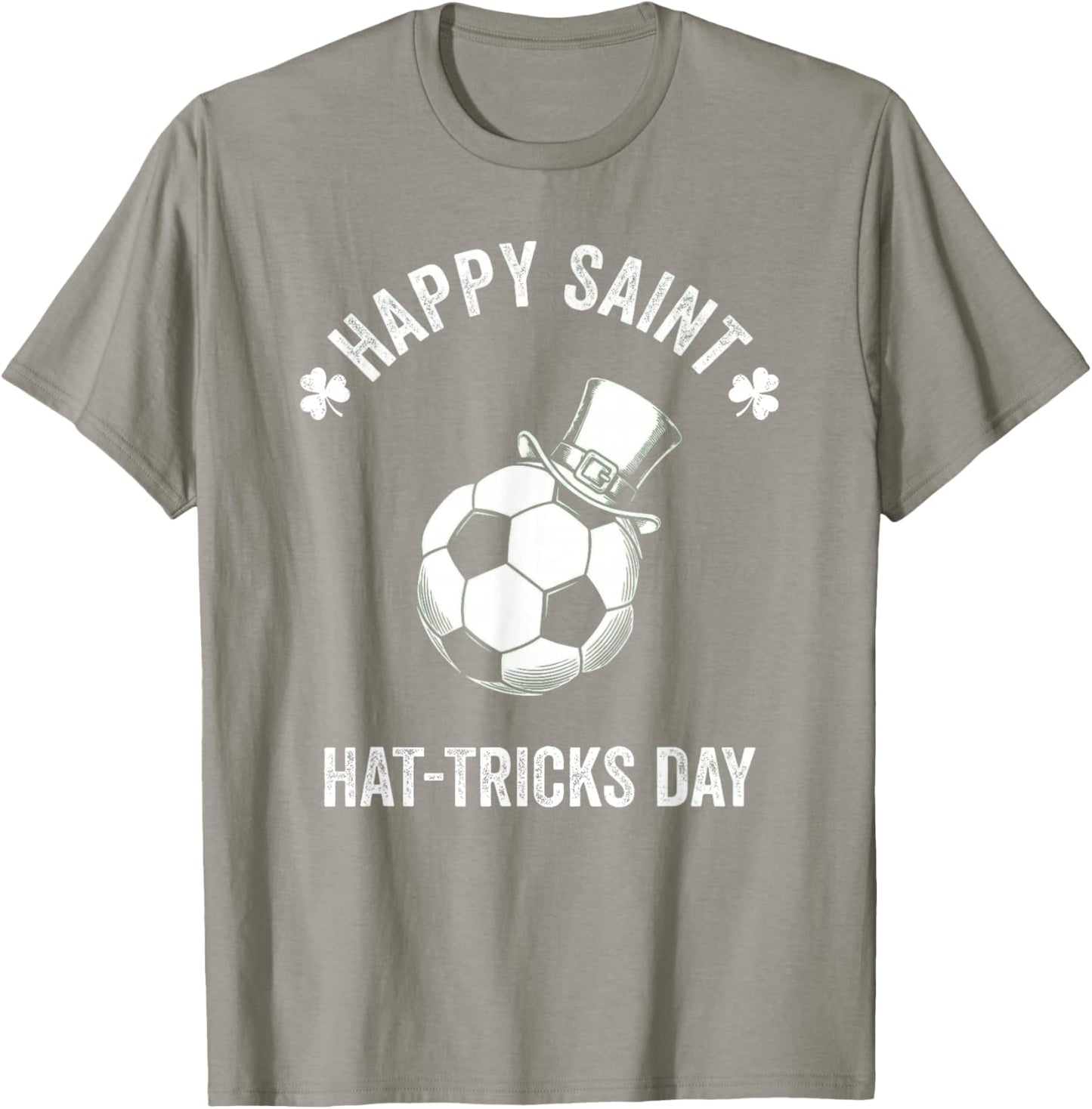Soccer St Patricks Day Boys Men Shamrock Soccer T-Shirt - T-Shirt | Sand