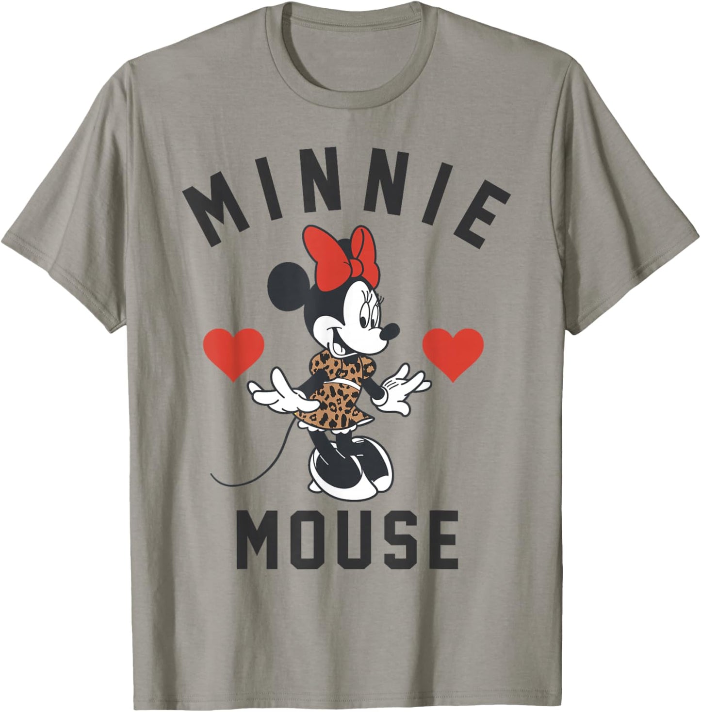 Disney Minnie Mouse Wearing A Cute Leopard-Print Dress T-Shirt - T-Shirt | Sand