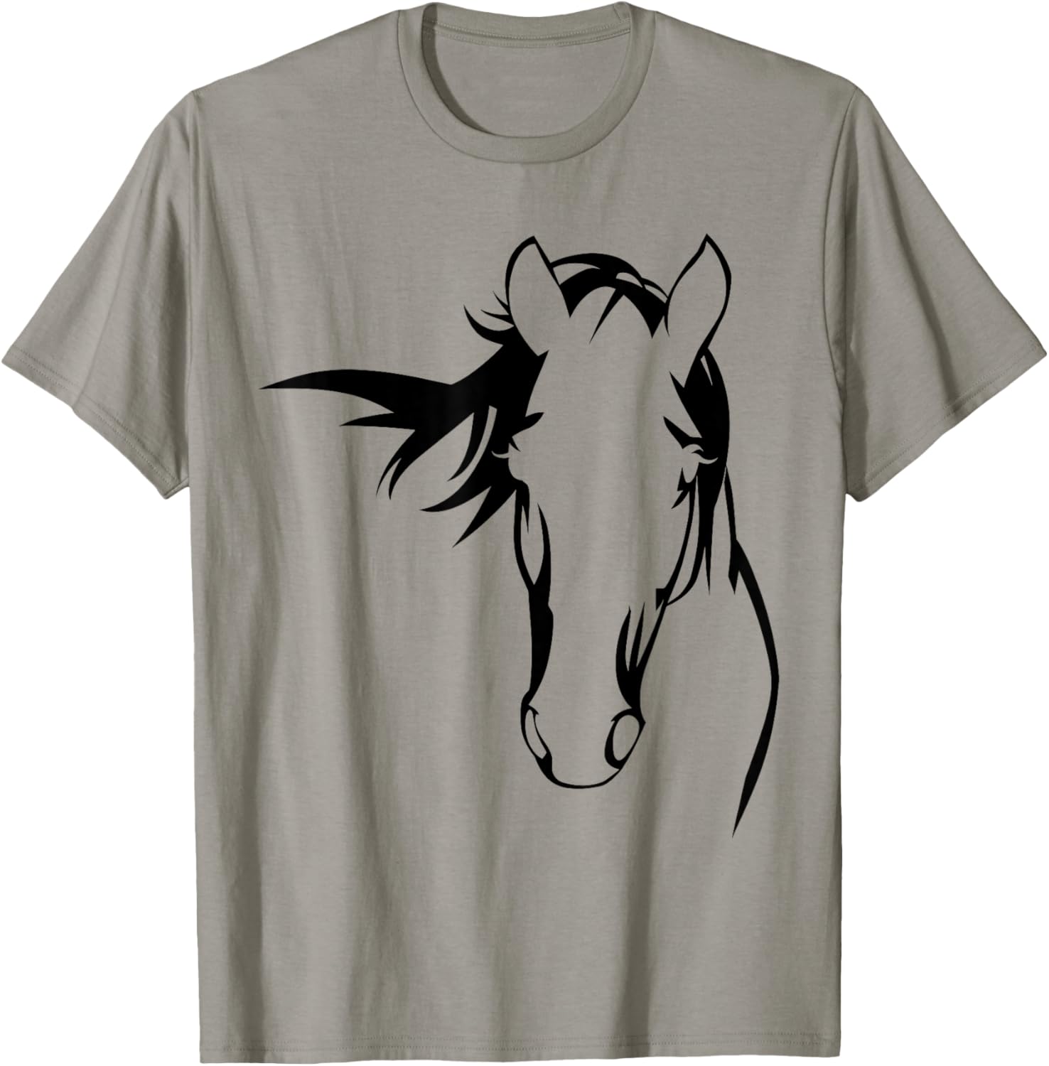 Horse Silhouette Graphic Art Design for Horse Lovers T-Shirt - T-Shirt | Sand