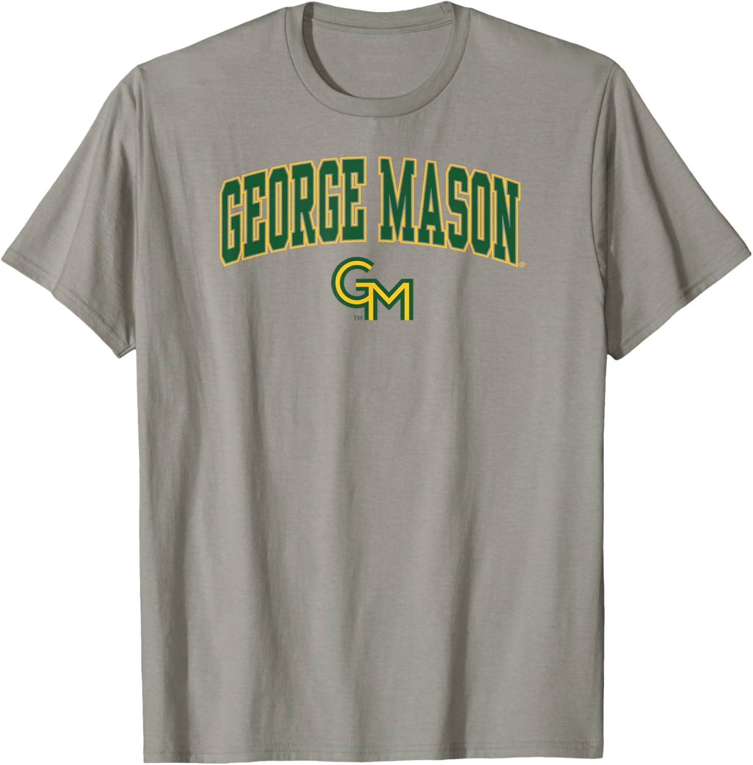 George Mason Patriots Arch Over White Officially Licensed T-Shirt - T-Shirt | Sand