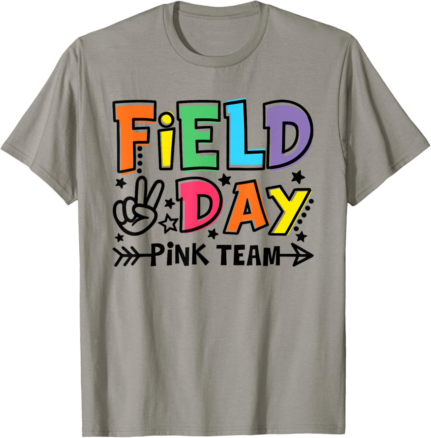 Field Day Pink Team Funny for Teacher Kids Field Day Games T-Shirt - T-Shirt | Sand
