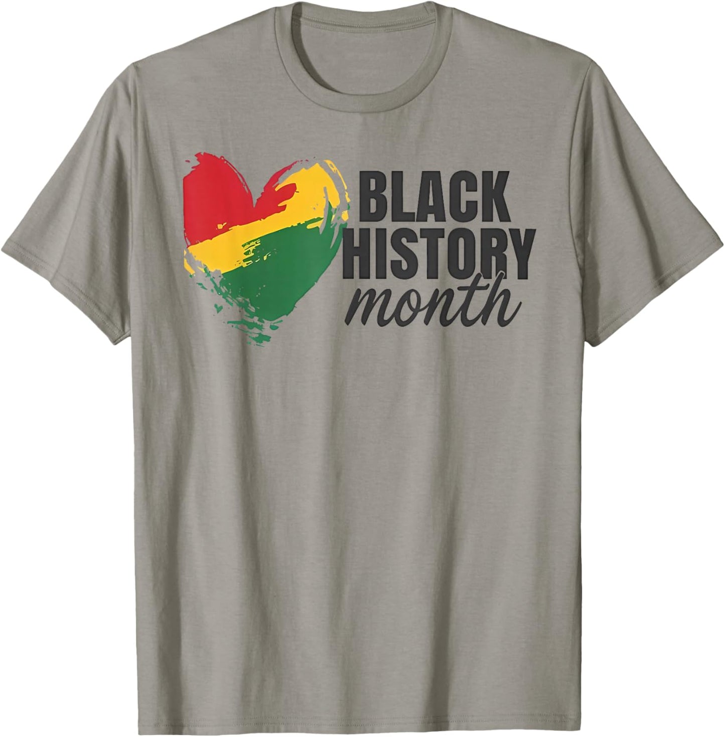 Black History Month Heart African American Men Women Kids T-Shirt - T-Shirt | Sand