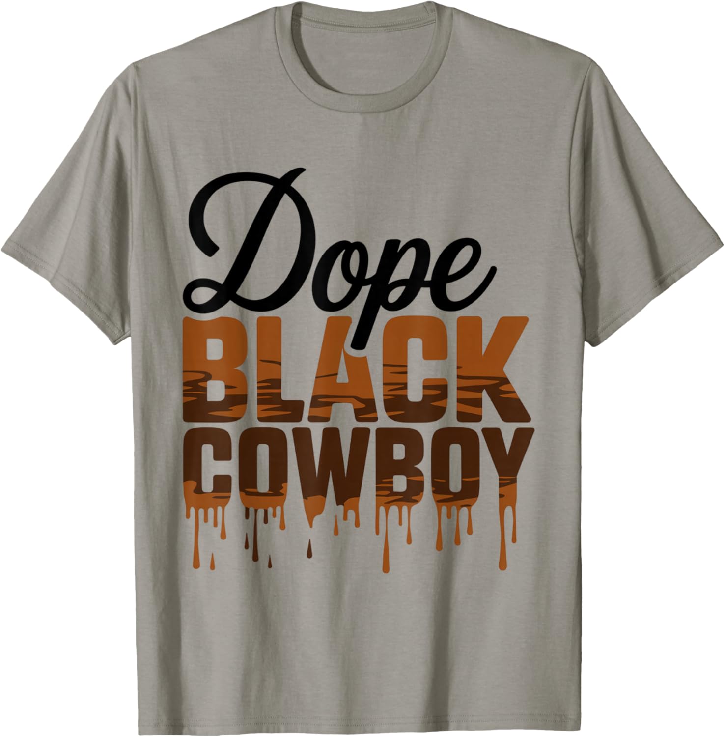 Dope Black Cowboy African Rodeo Cowboy Urban Attire Culture T-Shirt - T-Shirt | Sand