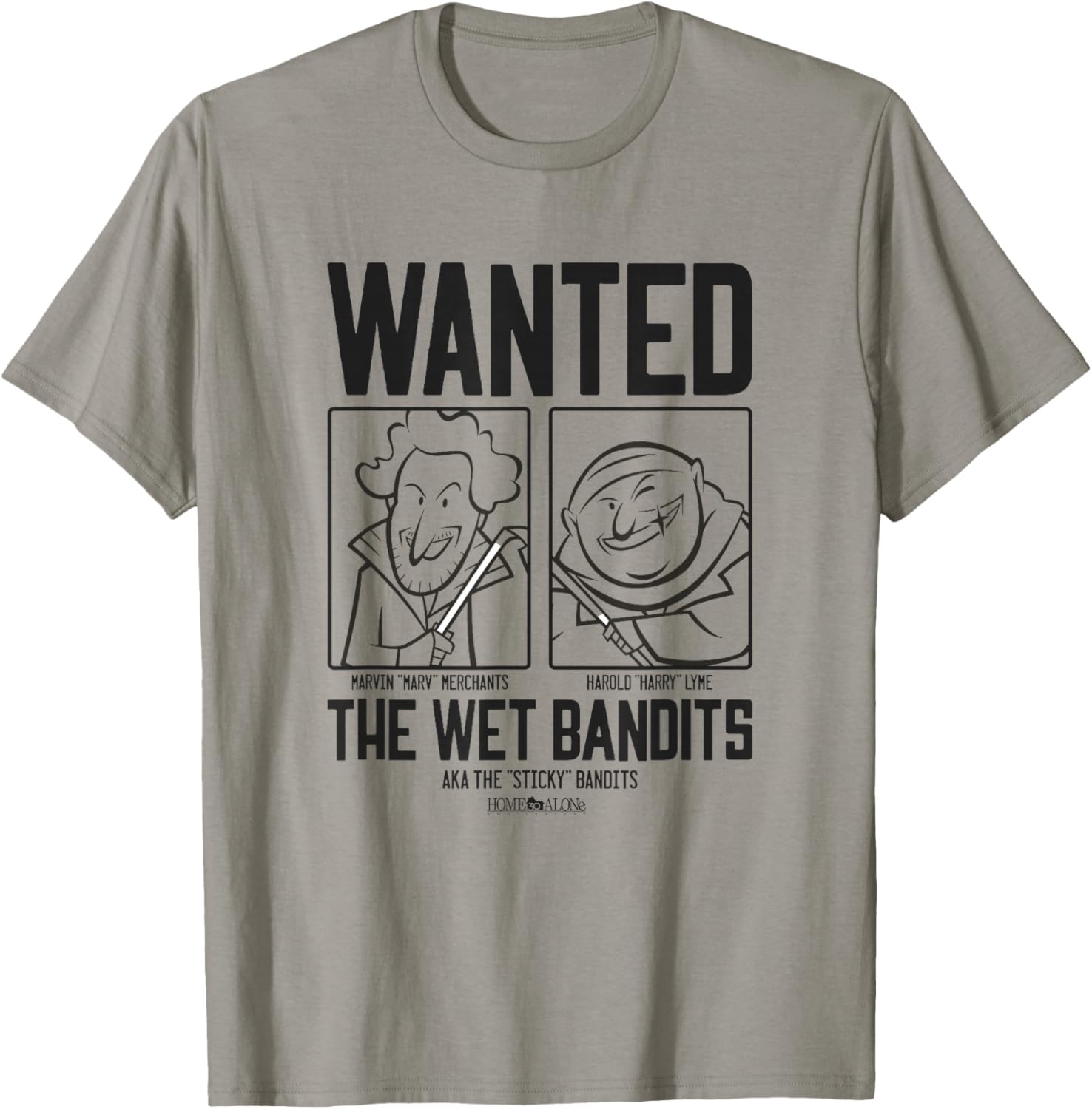 Home Alone Sketch Style Wet Bandits Poster T-Shirt - T-Shirt | Sand