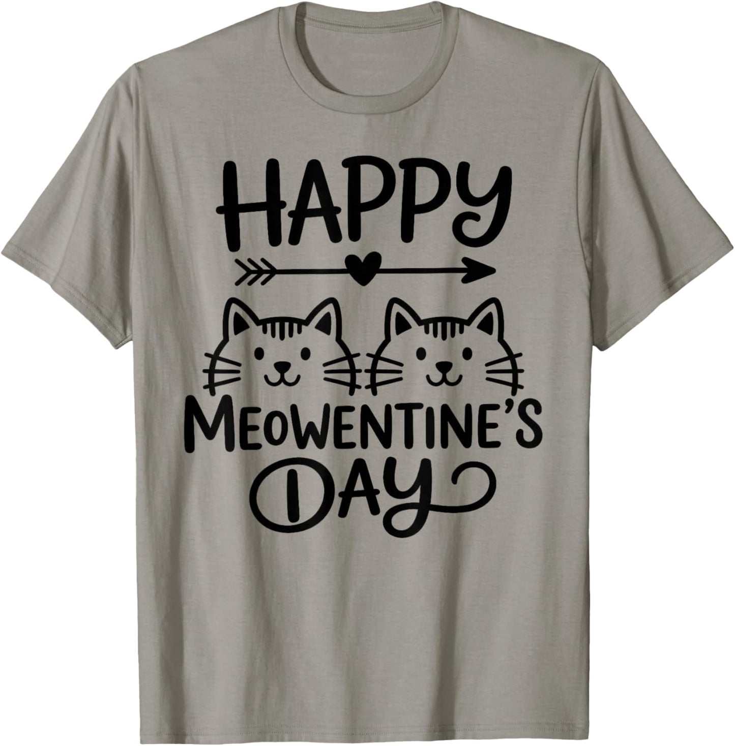 Happy Meowentine's Day Valentine T-Shirt - T-Shirt | Sand