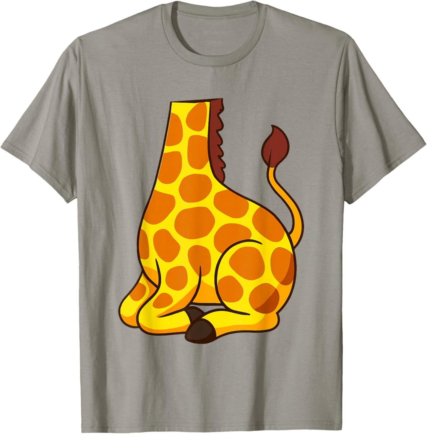 Kids Yellow Giraffe Body Costume Men Women Cute Animal Lover T-Shirt - T-Shirt | Sand
