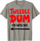 Tweedle Dum I'm with Dee Lazy Couple Halloween Costumes T-Shirt - T-Shirt | Sand