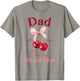 Dad of The Cherry Sweet One Preppy Bow First Birthday T-Shirt - T-Shirt | Sand