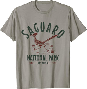 Saguaro Tucson Arizona National Park Roadrunner Souvenir T-Shirt - T-Shirt | Sand
