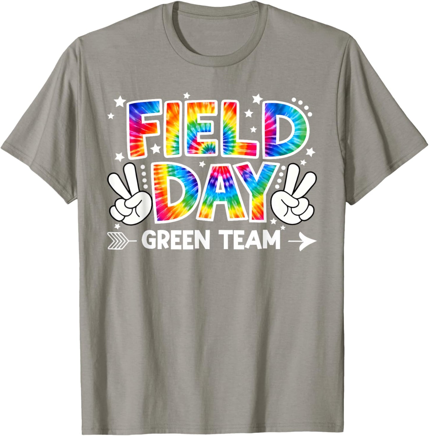 Field Day Green Team Peace Hand Tie Dye Men Women Kid T-Shirt - T-Shirt | Sand