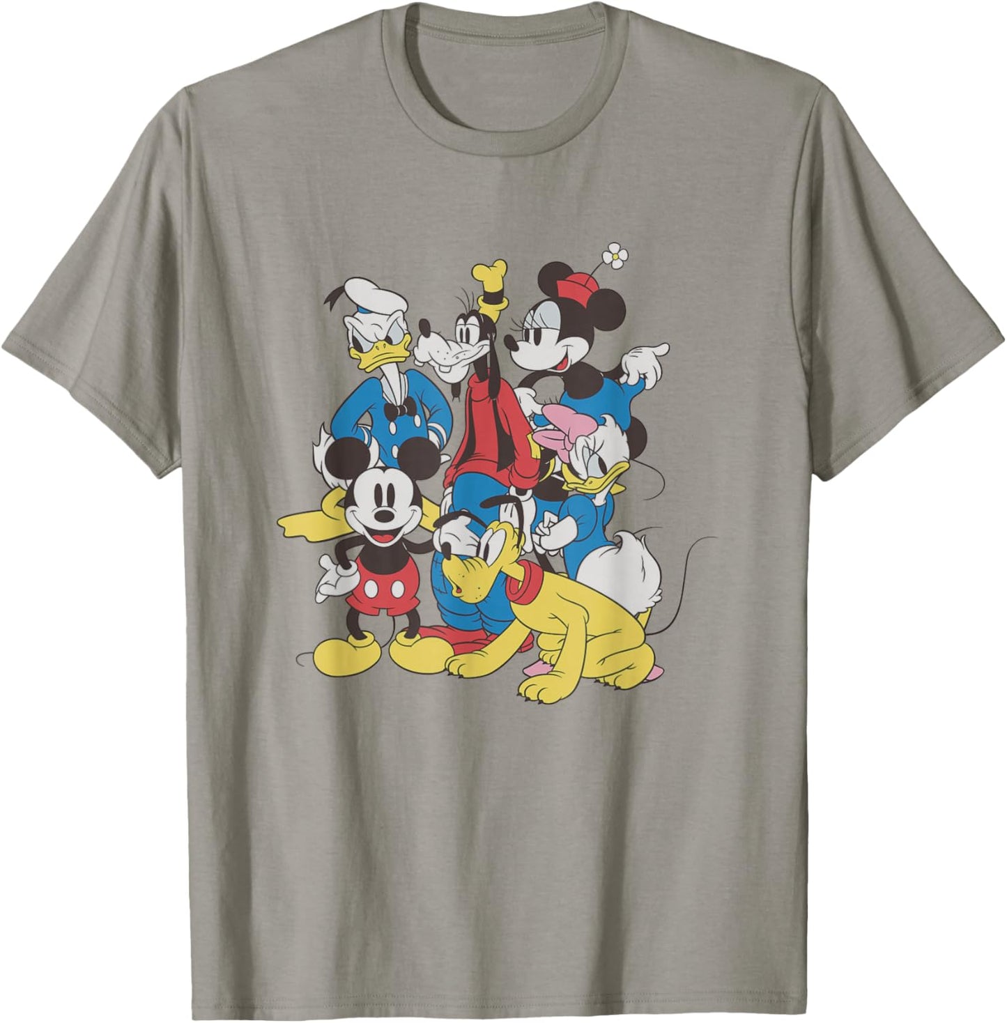 Disney Mickey and Friends Vintage Group Pose T-Shirt - T-Shirt | Sand