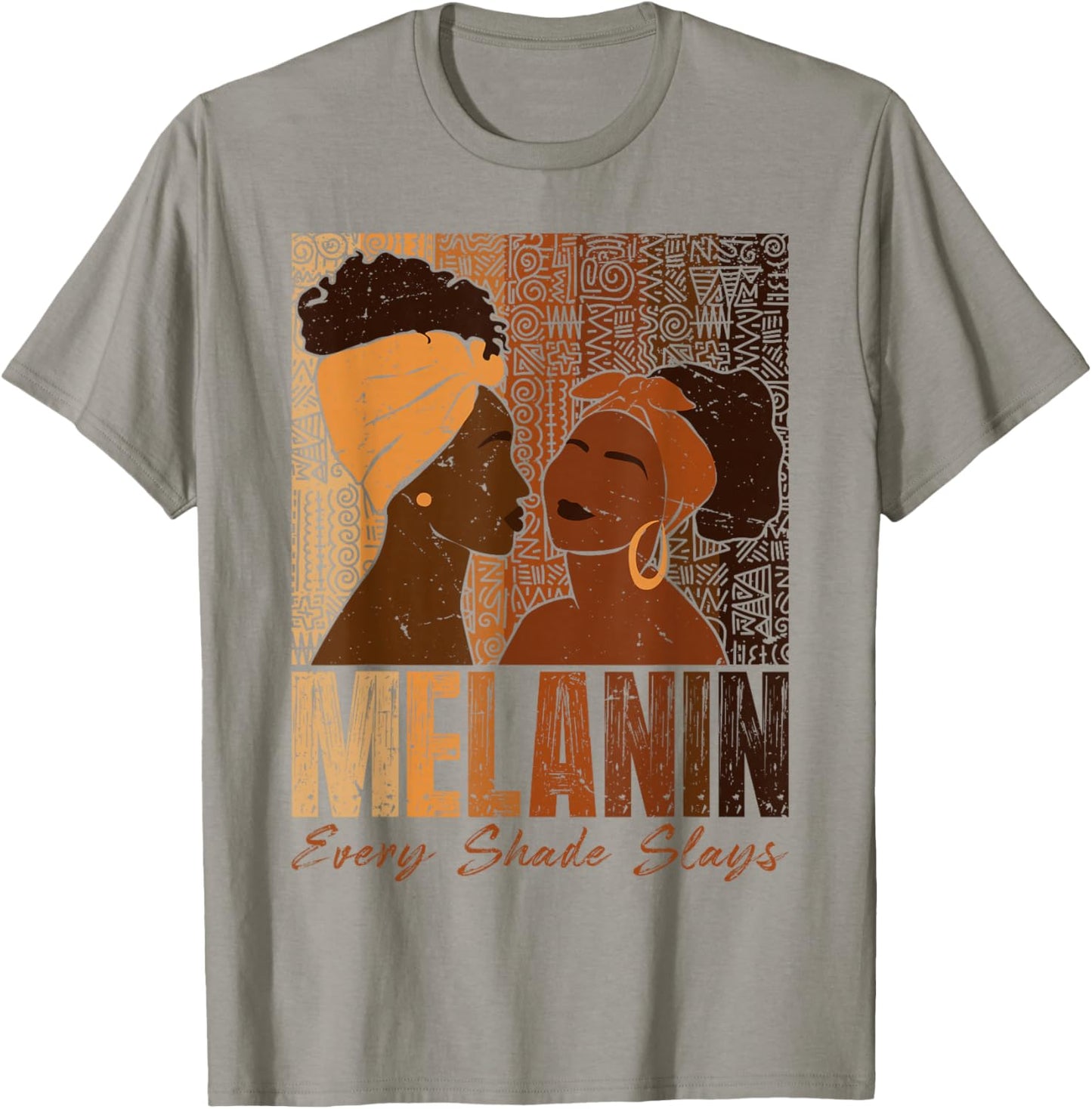 Melanin Every Shade Slays Black History Month Women Girls T-Shirt - T-Shirt | Sand