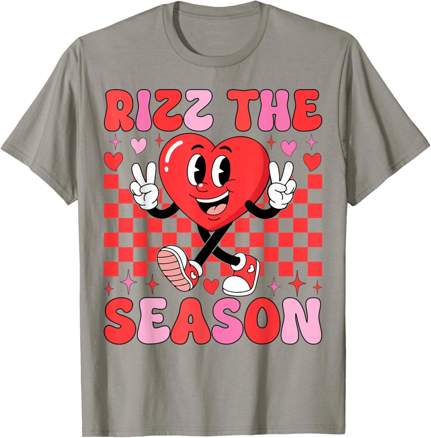 Rizz The Season Valentine Couples Retro Aesthetic T-Shirt - T-Shirt | Sand