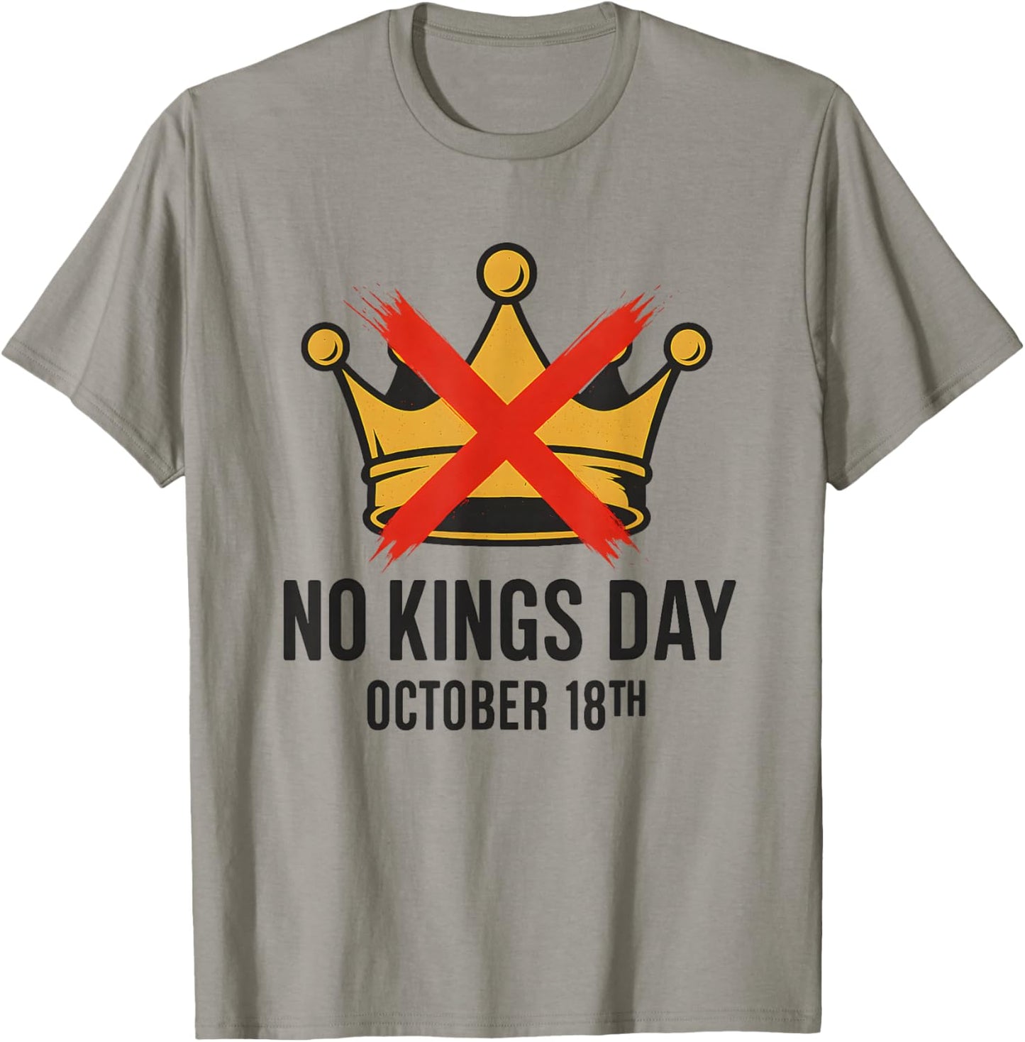No Kings Day October 18th/ No Kings in America Democracy T-Shirt - T-Shirt | Sand