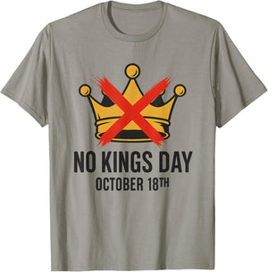 No Kings Day October 18th/ No Kings in America Democracy T-Shirt - T-Shirt | Sand