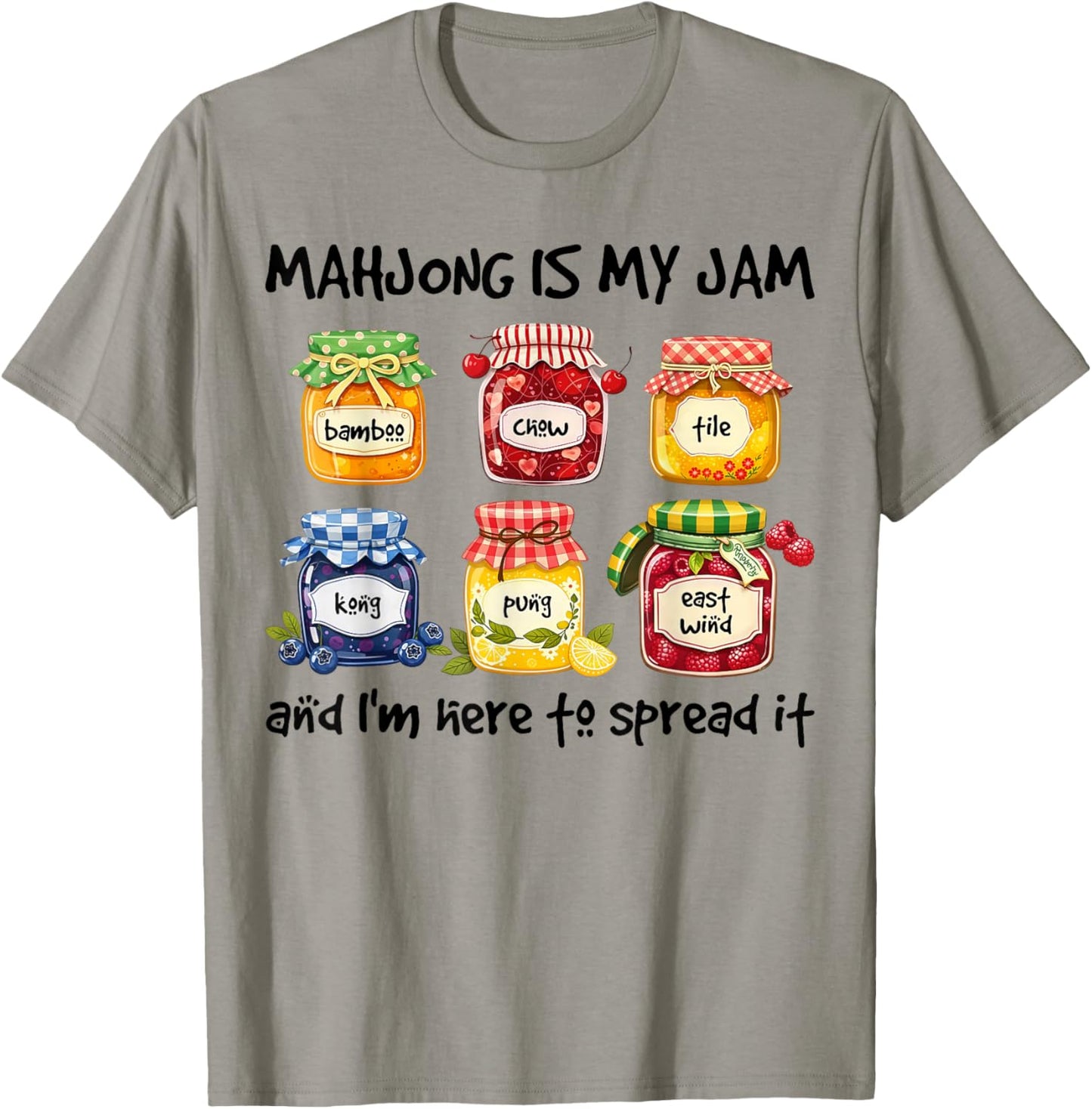 Mahjong is My Jam Funny Mahjong Love Playing Chinese Game T-Shirt - T-Shirt | Sand