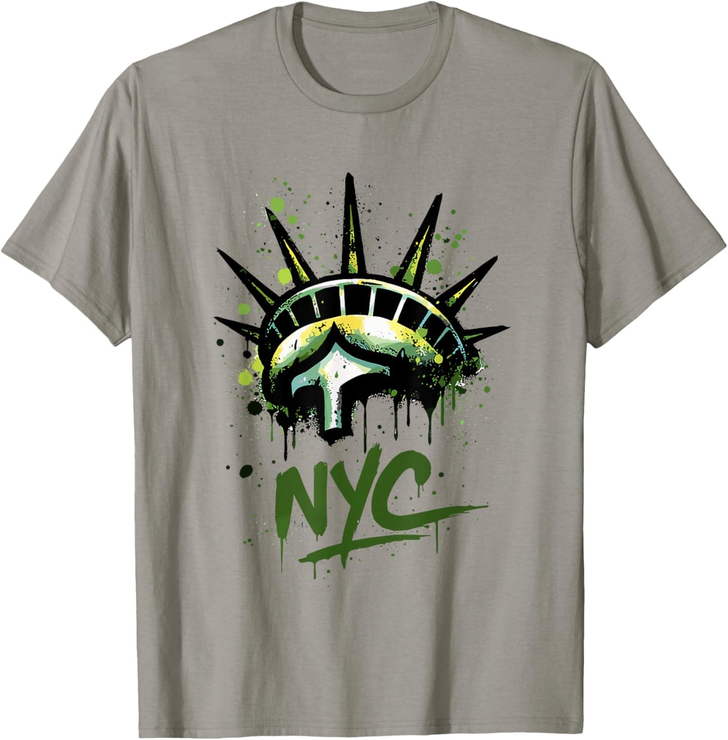 New York Statue of Liberty Crown Street Art Design T-Shirt - T-Shirt | Sand