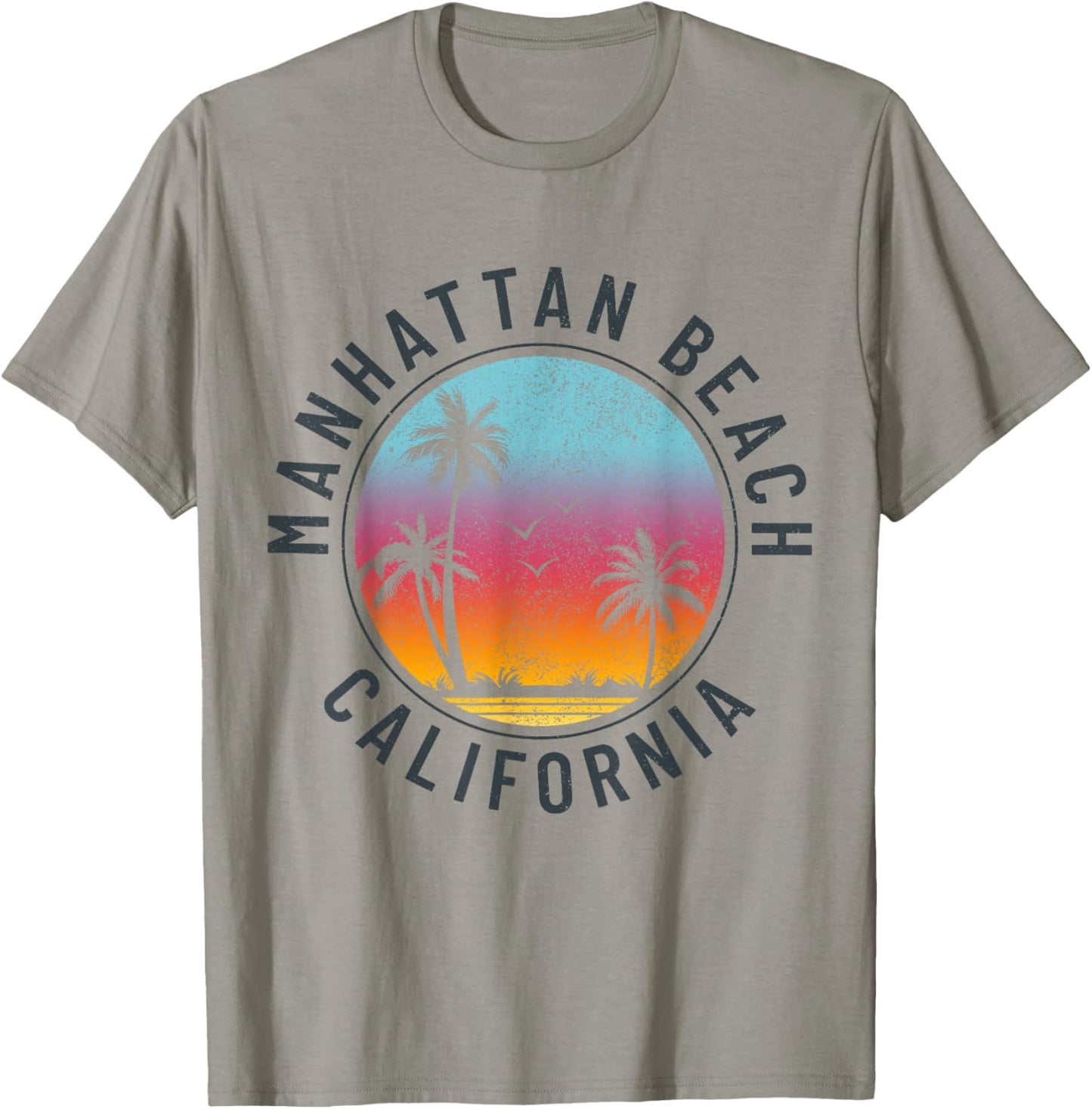 Manhattan Beach California Retro Vintage Surf T-Shirt - T-Shirt | Sand