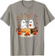 Retro Cute Ghost Funny Halloween Fall Camping Boo Ghosts T-Shirt - T-Shirt | Sand