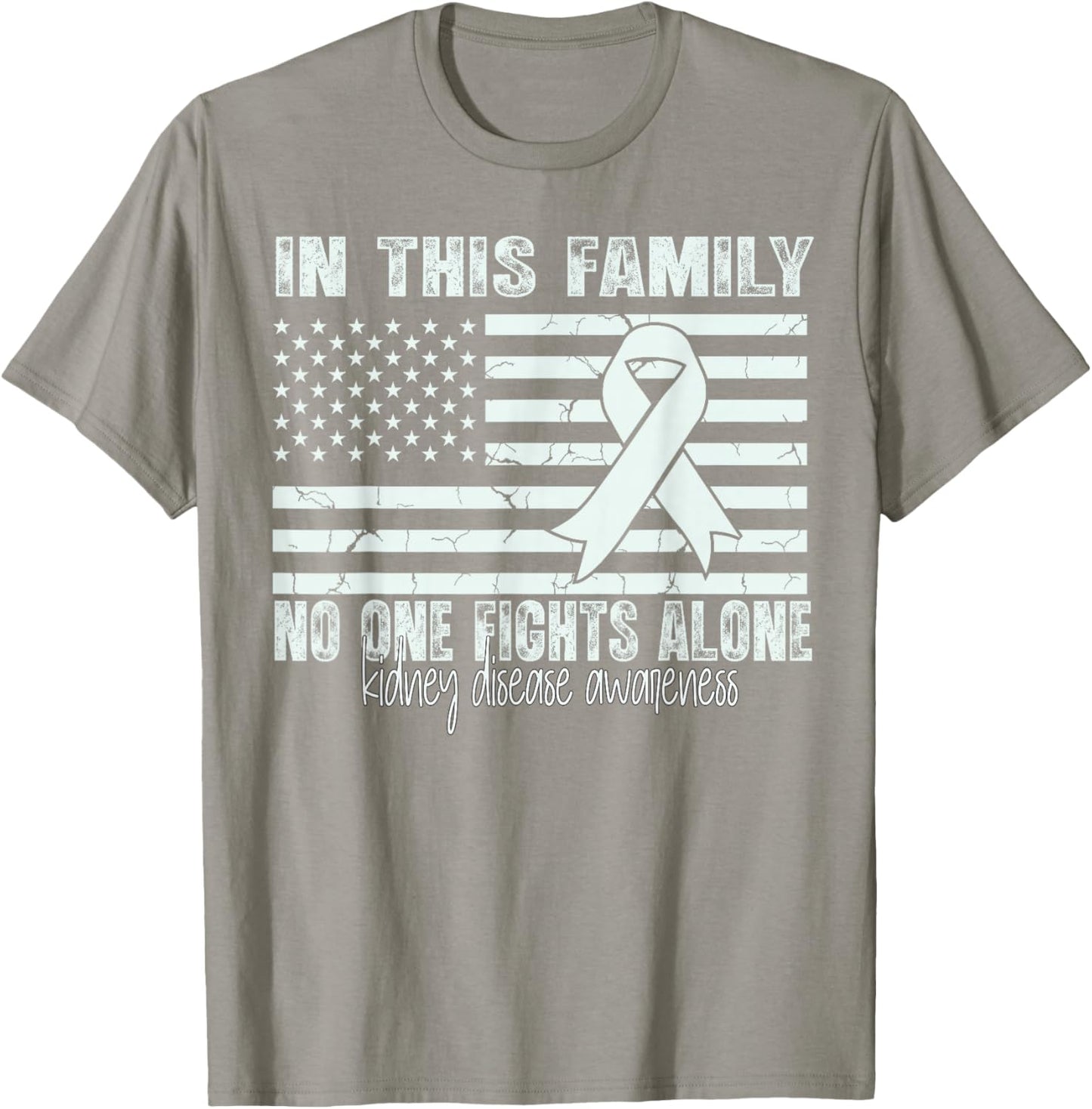 Kidney Disease Awareness Support Flag us Kidney Disease T-Shirt - T-Shirt | Sand