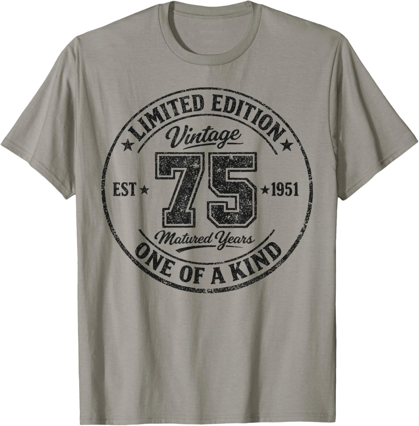 75th Birthday Vintage 1951 Limited Edition 75 Year Old T-Shirt - T-Shirt | Sand