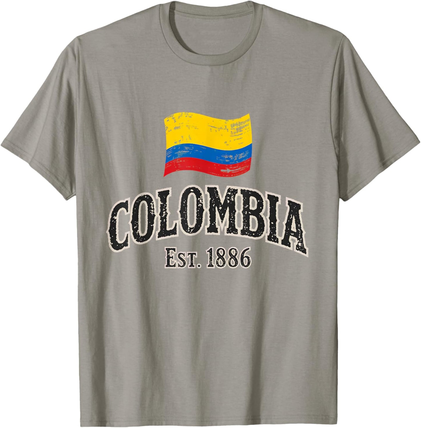 Retro Colombia Country Colombian Flag Heart Colombia Pride T-Shirt - T-Shirt | Sand